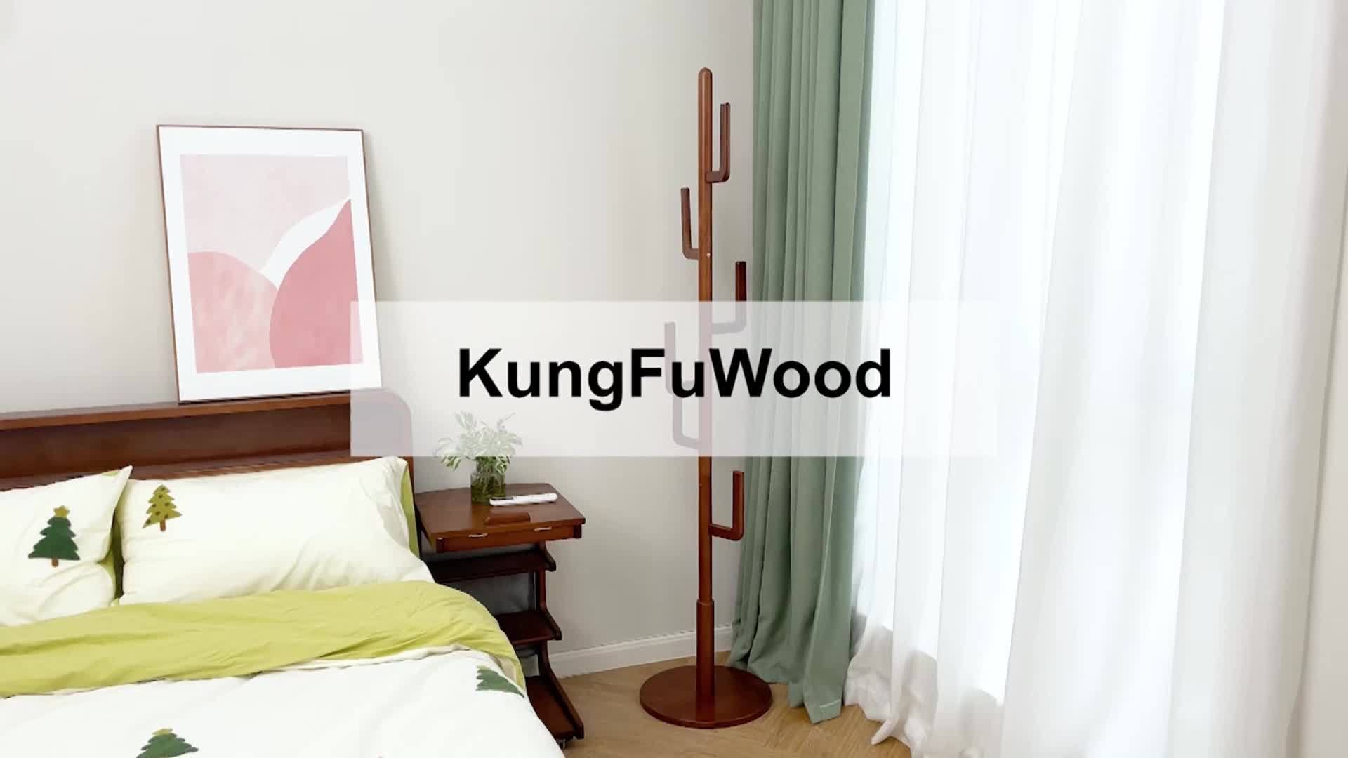 Solid Wood Cactus Coat Rack Stand | Freestanding Coat Rack with 1.59 gal-shaped Hooks and 3 Adjustable Sizes, Sturdy and Easy to Assemble, Ideal for Entryway and Bedroom, Christmas Gift, Black Friday Special, Free Shipping