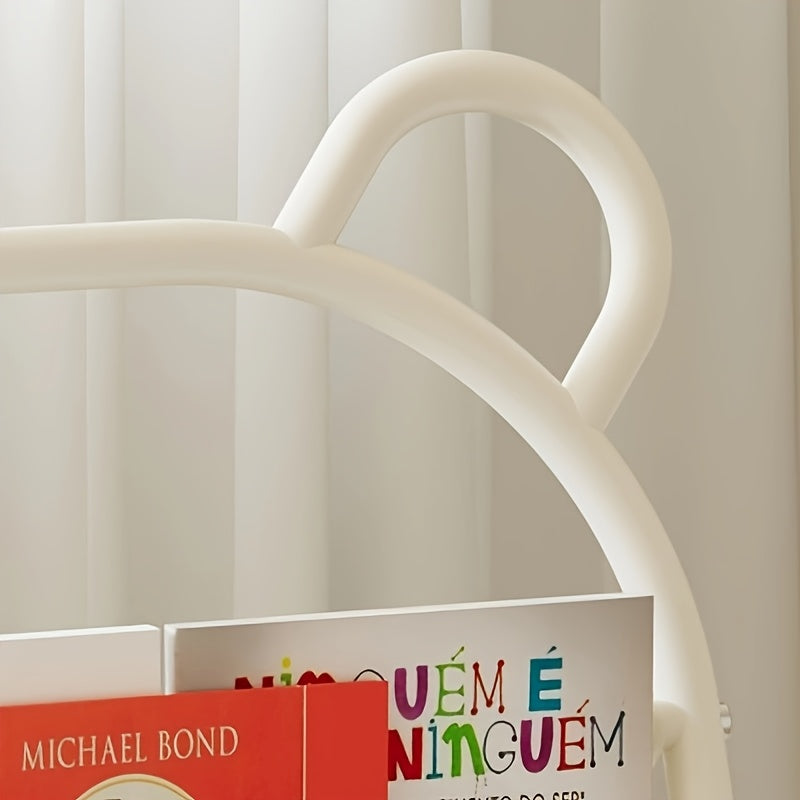 Heavy-Duty Iron Bookshelf Compatible for Home & Office - Freestanding Floor Shelf with Wide Tilted Shelves, Sturdy Metal Frame Storage Rack, Multi- Bookcase for Living Room, Bedroom, Study - Assembly, Space-Saving, Standing Shelf