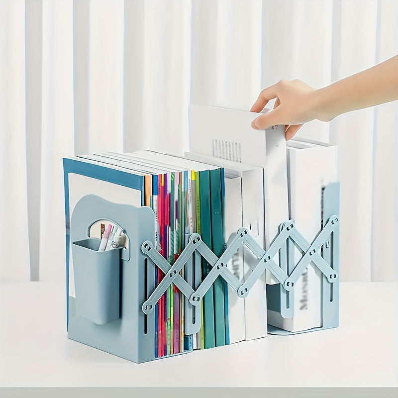 The Adjustable Bookshelf Consists of Two Parts, a Creative Extension of The Bookshelf, Perfect for Students, Made of Durable Materials, Can Accommodate Multiple Books