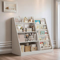 Multi Functional Children's Bookshelf And Toy Storage Cabinet -6-story Trapezoidal Frame, Easy to Assemble, Suitable for Bedrooms, Living Rooms, Game Rooms, Offices, Schools, Durable And Sturdy Structure, Suitable for Small Spaces, Simple Design