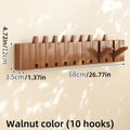 1pc 10\u002F12 hook Creative Piano Key Wall Rack, Wall Mounted Coat Hook, Folding Hanging Storage Rack, Solid Wood Clothes Hanger, Hat Rack, For Bedroom, Entryway, Foyer, Mudroom, Wall Decor Aesthetic Room Decor
